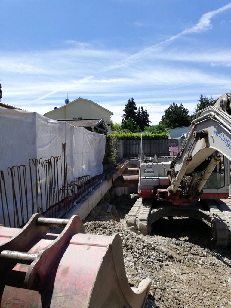 Wohngebäude und Hofgebäude in Wien, Erzherzog-Karl-Straße-Wohngebäude, Baustelle Juni 2022 – LCB Planung GmbH.